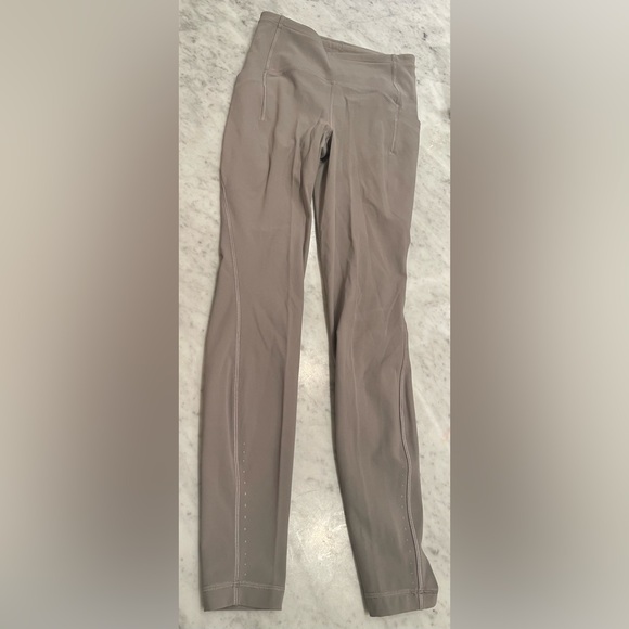 Lululemon Reflective Dot Leggings with pockets. 4. Taupe. - Picture 2 of 5